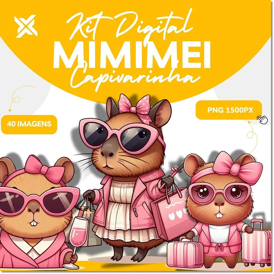 Kit Digital Capivara Mimimei 7 1