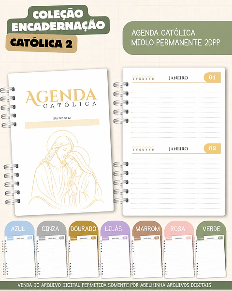 Encadernação - Agenda Católica e