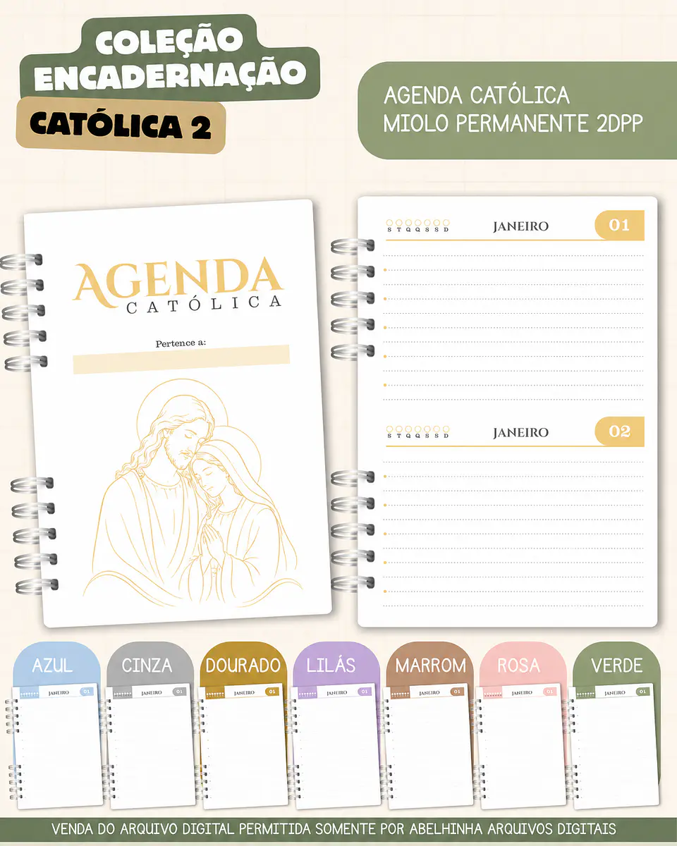 Encadernação - Agenda Católica e 1