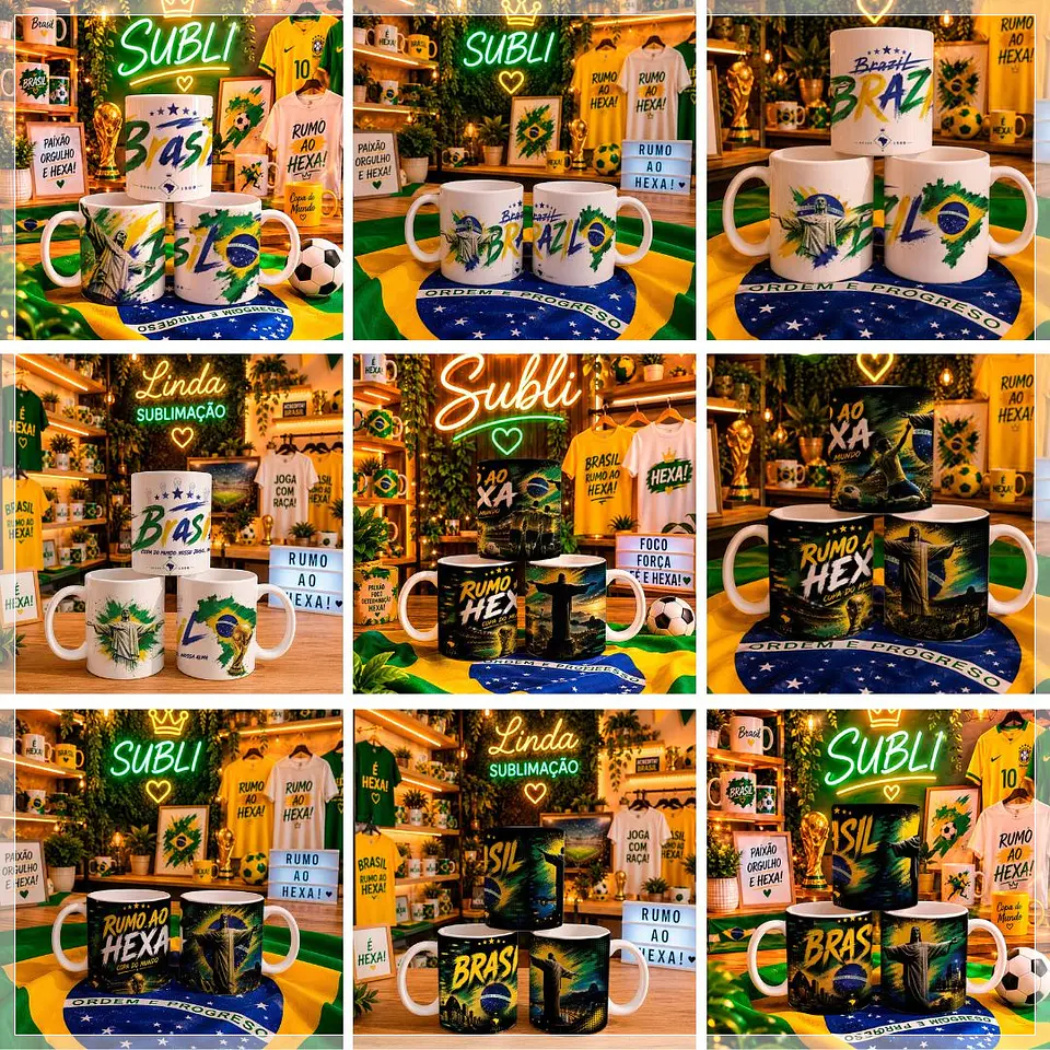 Sublimação - Canecas Rumo ao Hexa Copa 26 1