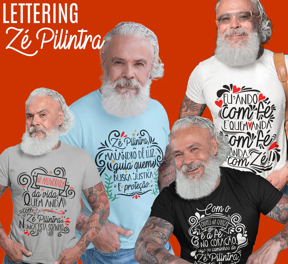 Sublimação - Camisas Zé Pilintra Lettering 1