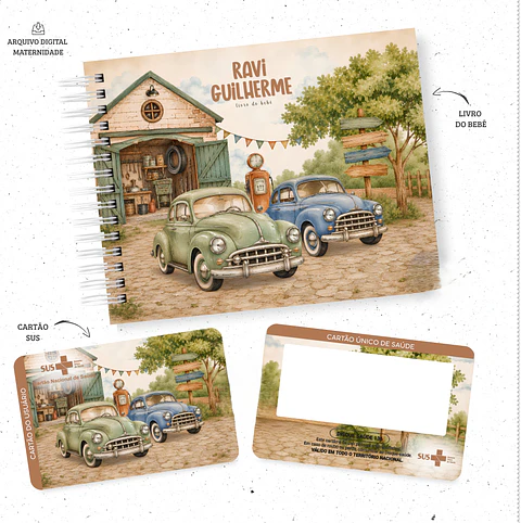 Encadernação - Capa Livro do bebê Fusca