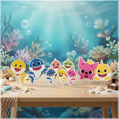 Arquivo de Corte - Display de Mesa Baby Shark