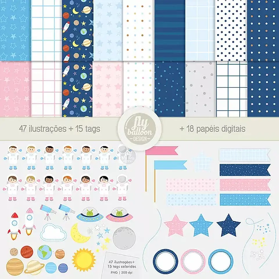 Kit Digital Combo Astronauta 27 1