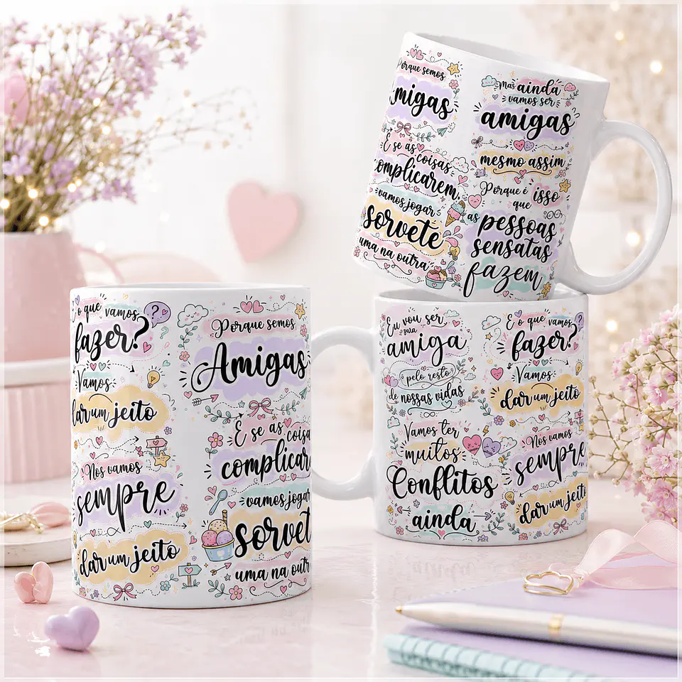 Sublimação - Caneca Amiga Mesmo Assim 1