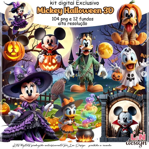 Kit Digital Mickey Halloween 5