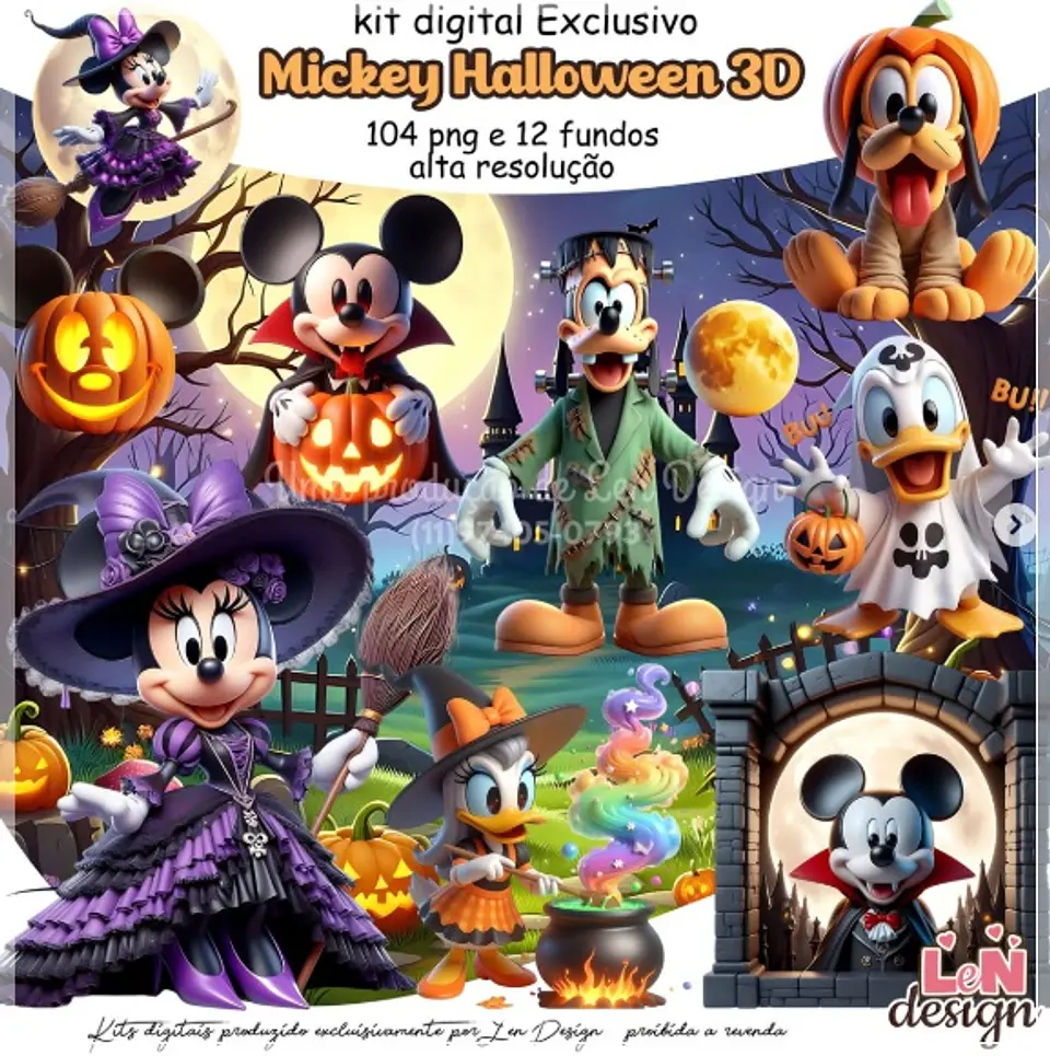 Kit Digital Mickey Halloween 5 1