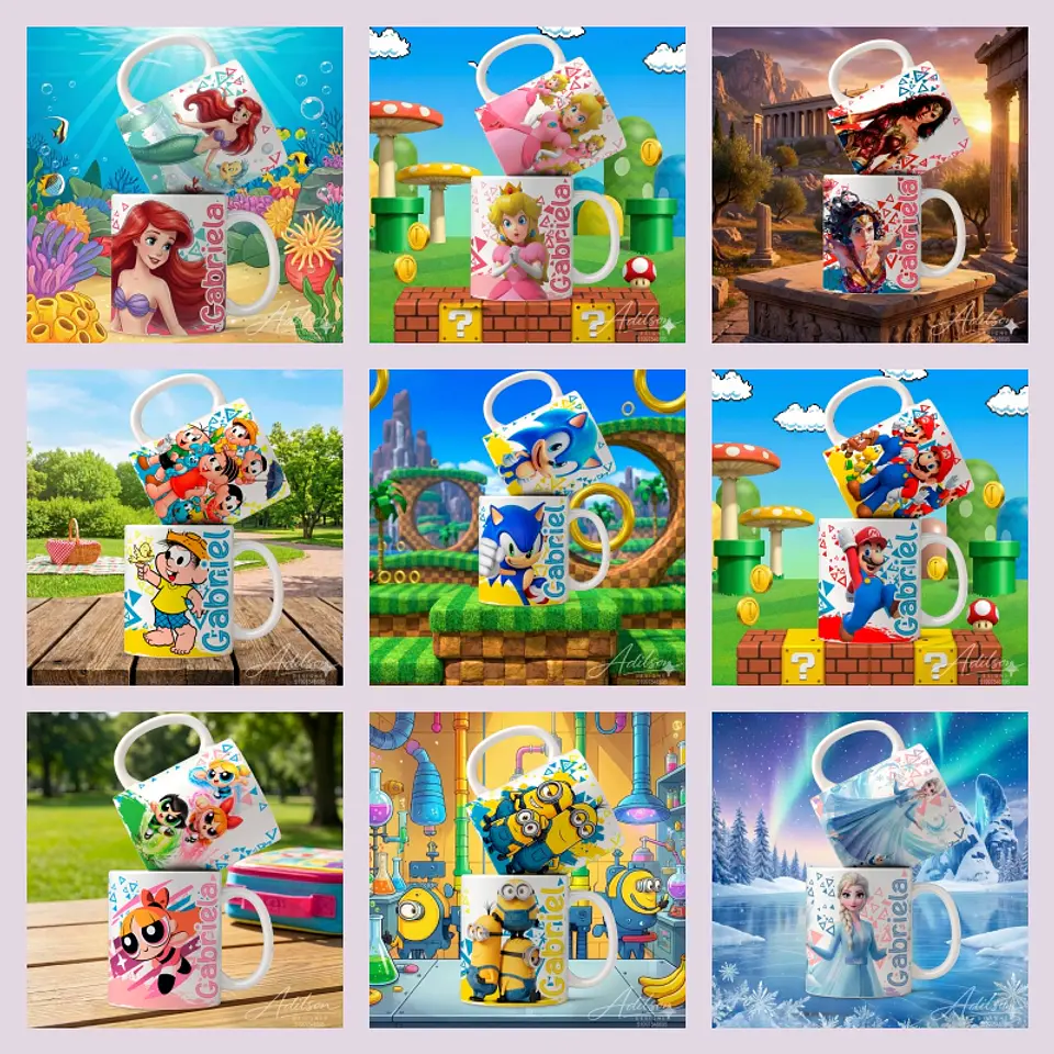 Sublimação - Caneca Kit Personagem 2026 1