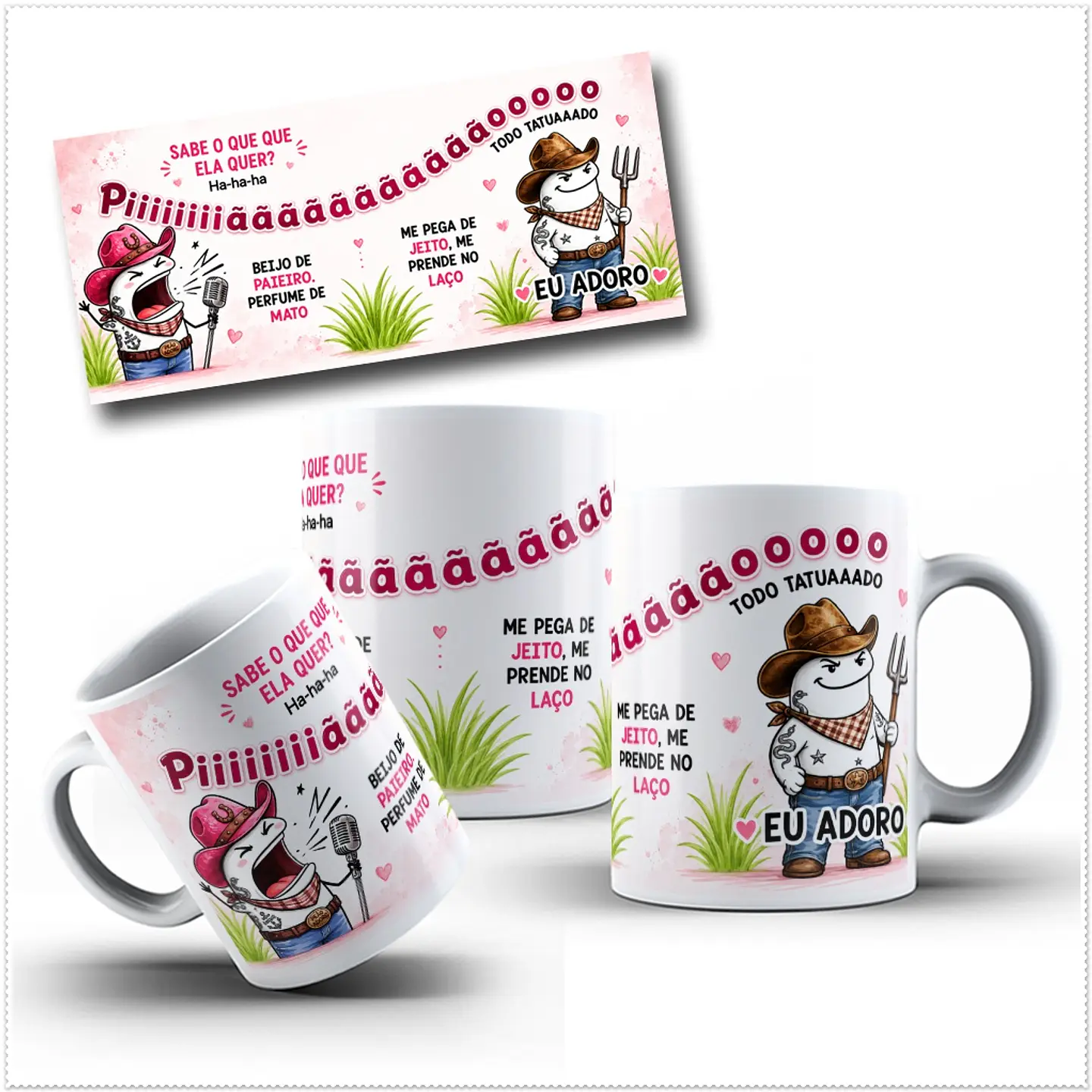 Sublimação - Caneca Piiião Todo Tatuado 1