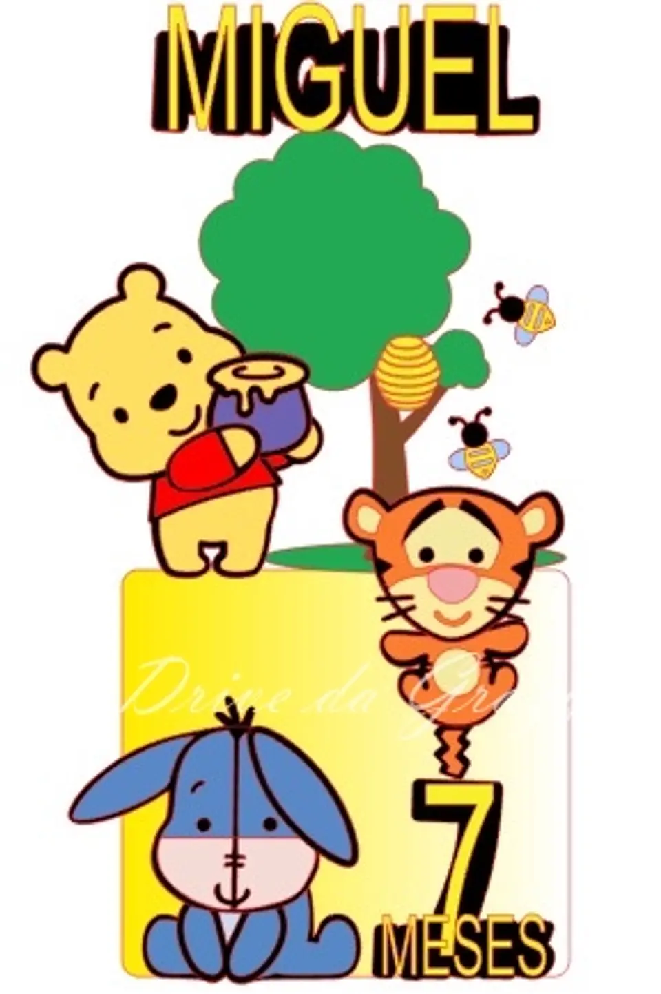 Arquivo de Corte Topo de Bolo Ursinho Pooh 18 1
