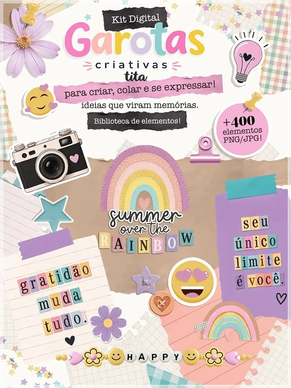Kit Digital Elementos Meninas Garotas Criativas 299 1