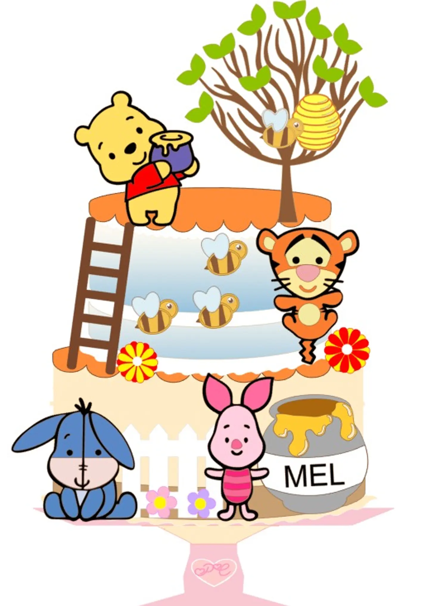 Arquivo de Corte Topo de Bolo Ursinho Pooh 21 1