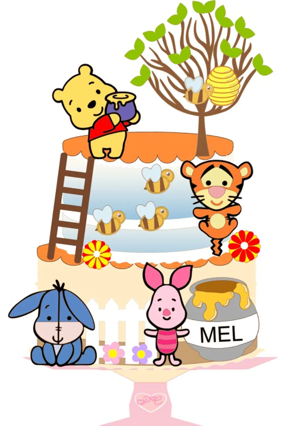Arquivo de Corte Topo de Bolo Ursinho Pooh 21 1