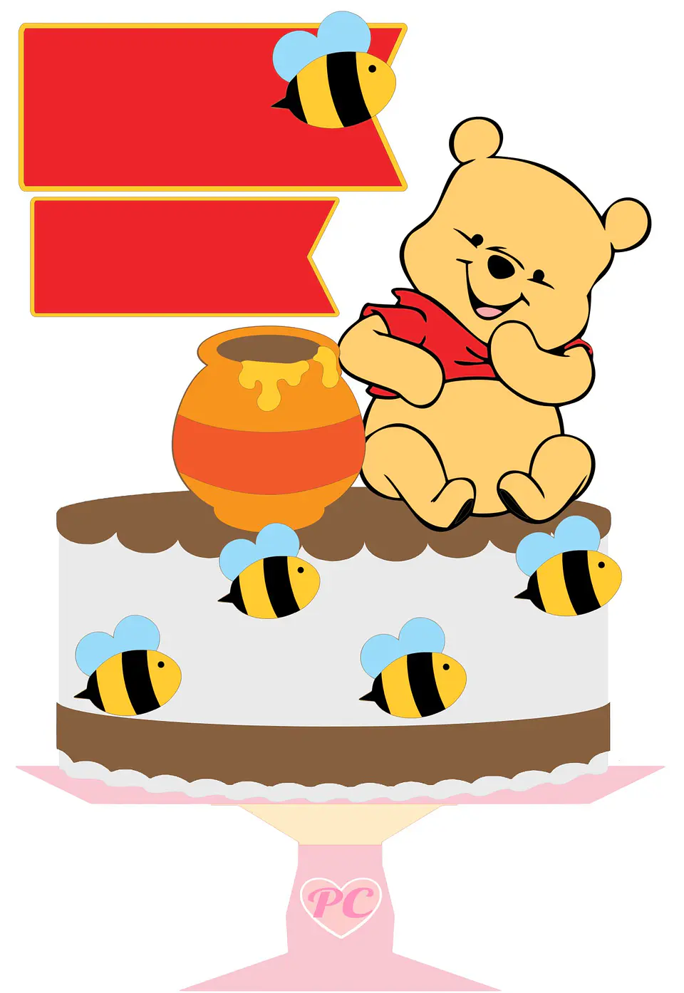 Arquivo de Corte Topo de Bolo Ursinho Pooh 19 1