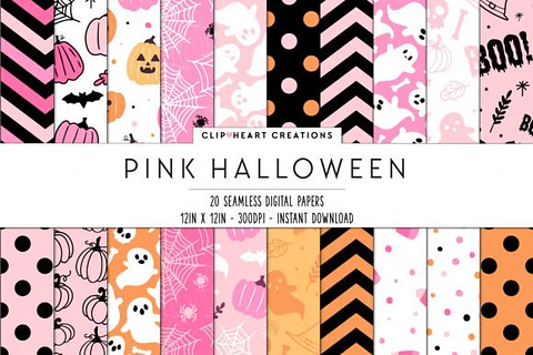 Kit Digital Pink Halloween 3