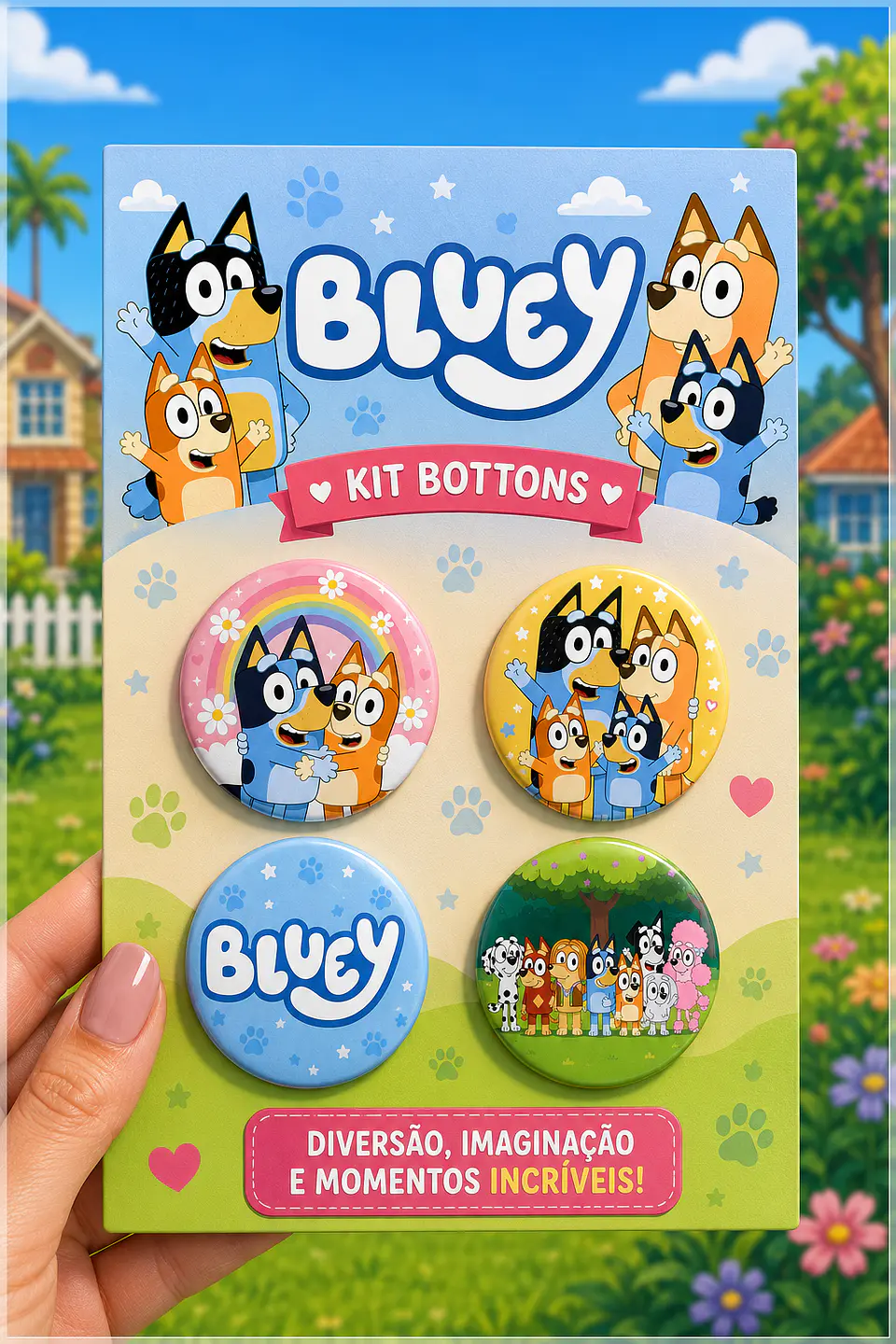 Arquivo de Corte Bottons Bluey 76 1