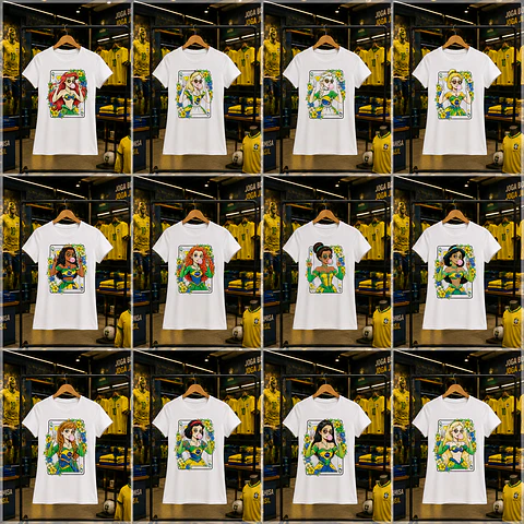 Sublimação - Camisetas Princesas Copa