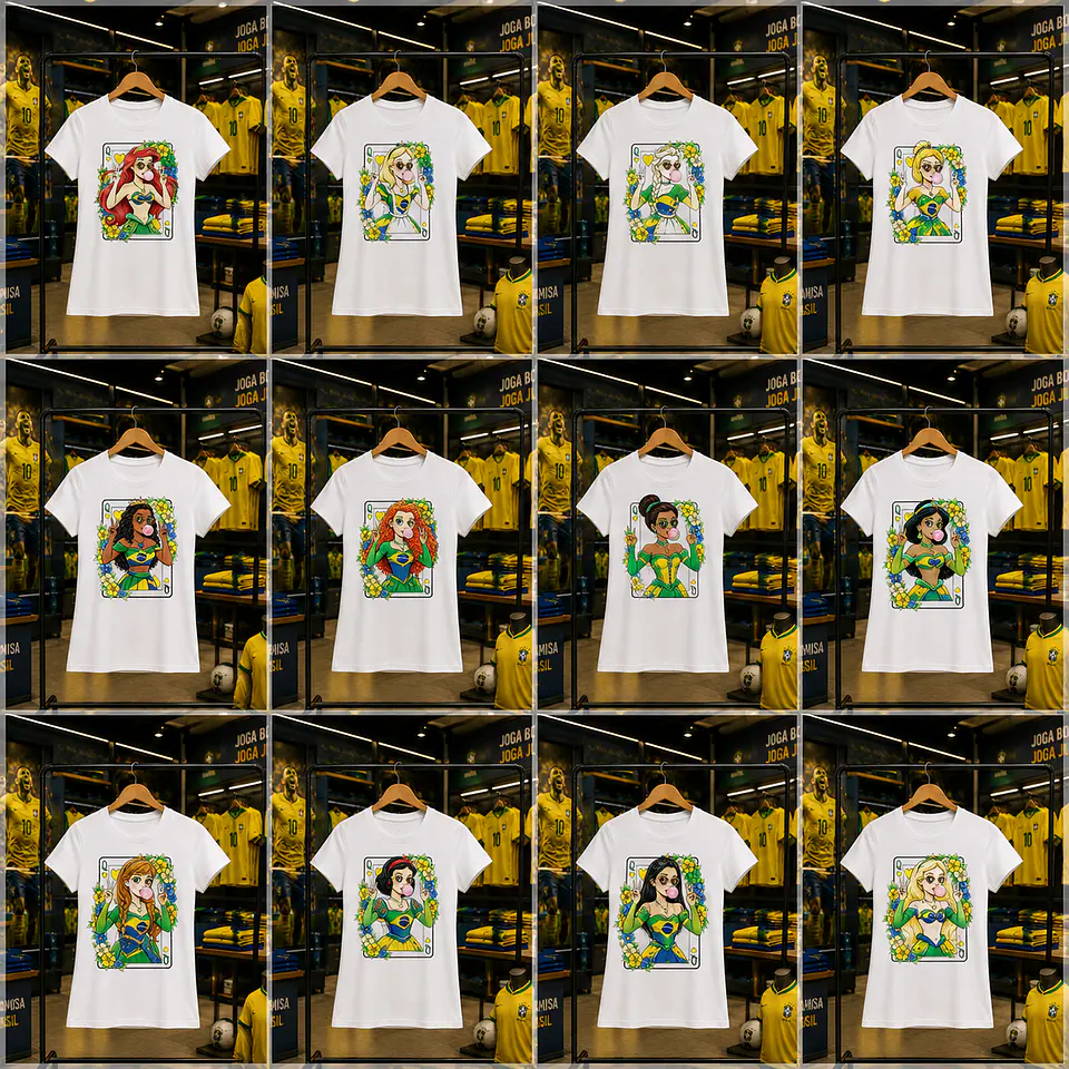 Sublimação - Camisetas Princesas Copa 1