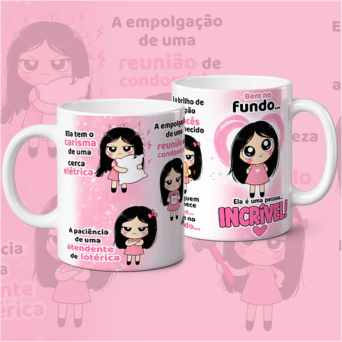 Sublimação - Caneca Carisma de uma Cerca Eletrica Menina