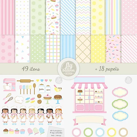 Kit Digital Confeiteira Combo 34