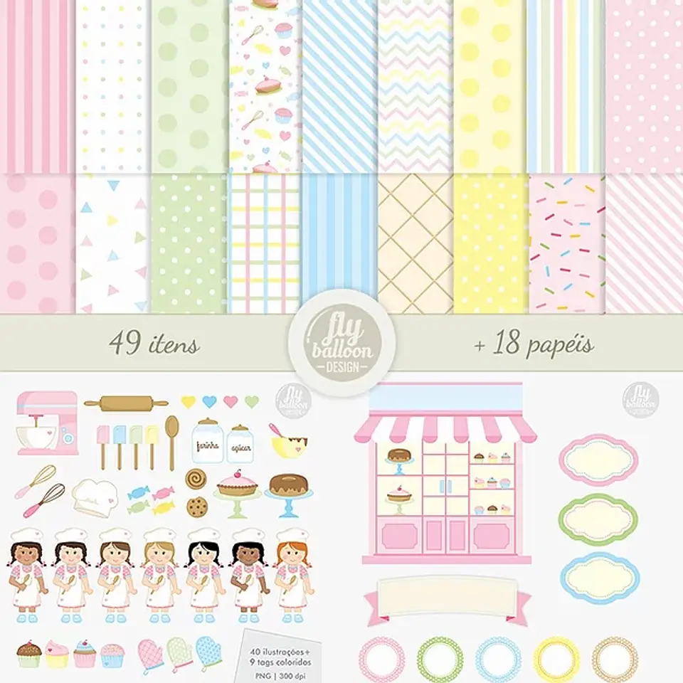 Kit Digital Confeiteira Combo 34 1