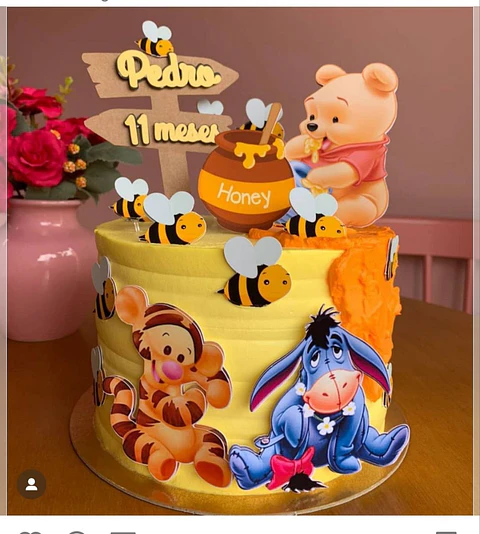 Arquivo de Corte Topo de Bolo Ursinho Pooh 15