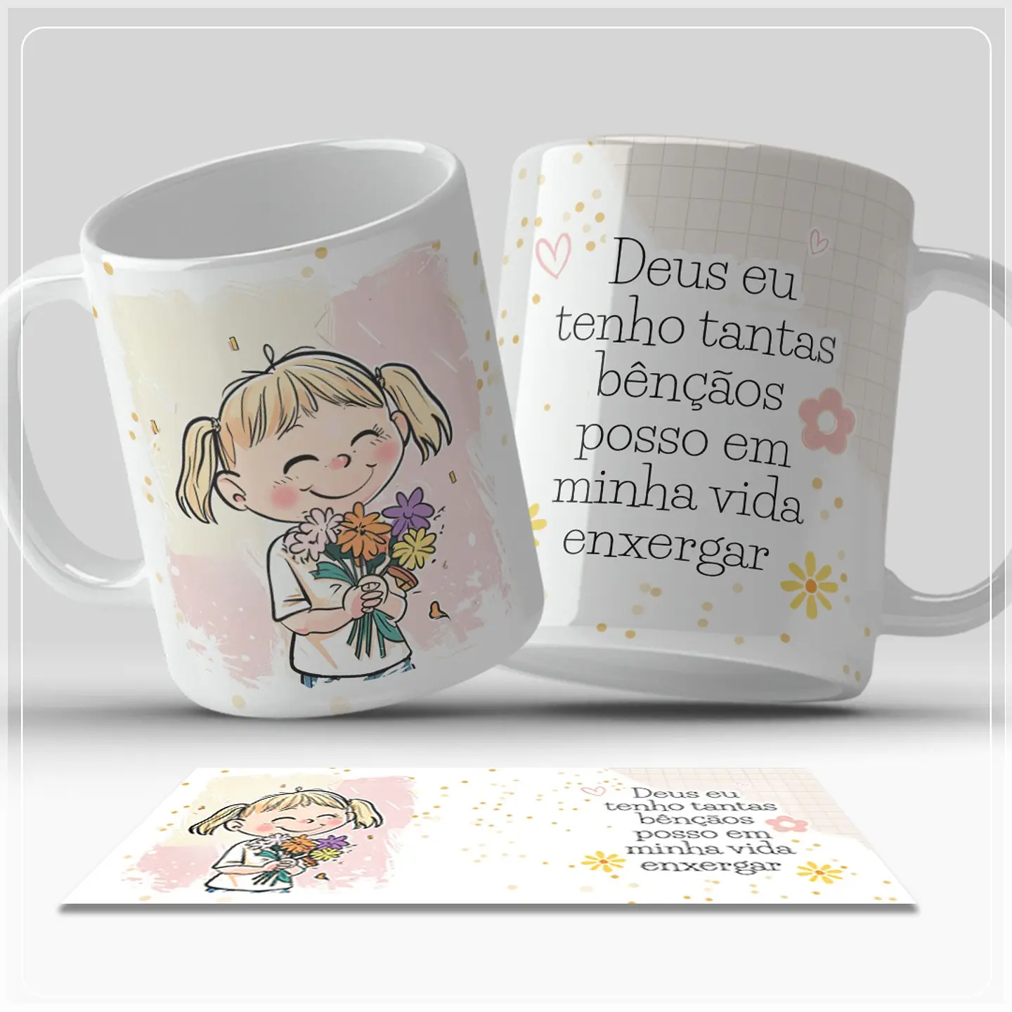 Sublimação - Caneca Deus eu Tenho Tantas Bênçãos 1