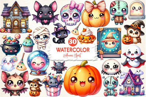 Kit Digital Kawaii Halloween 3