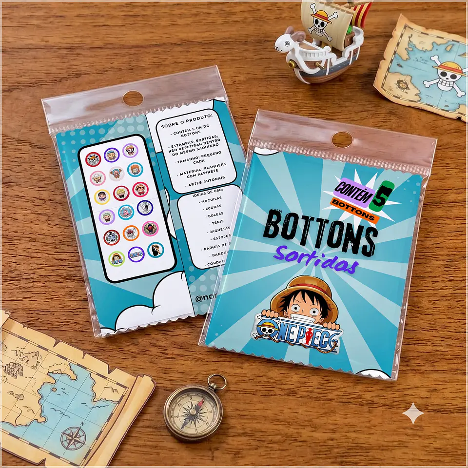 Arquivo de Corte - Bottons One Piece 1