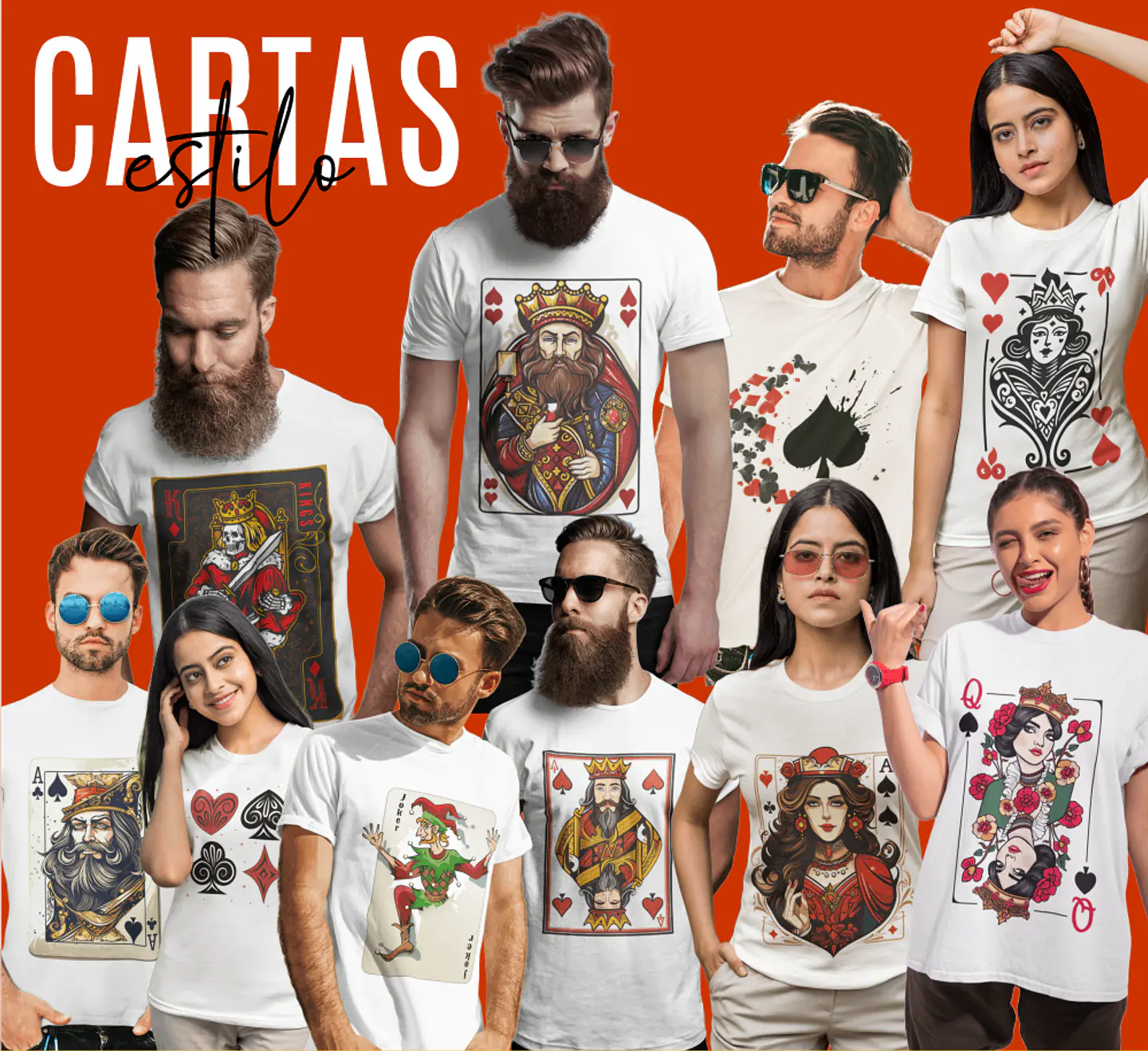 Sublimação - Camiseta Estilo Cartas 1
