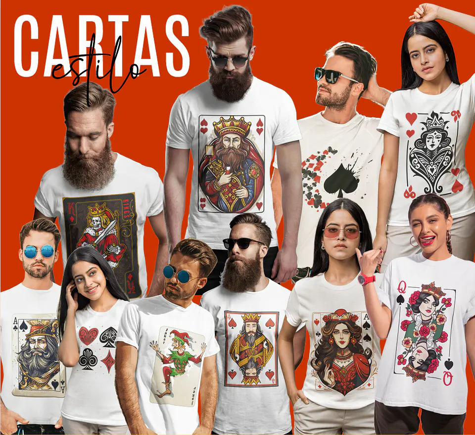 Sublimação - Camiseta Estilo Cartas 1