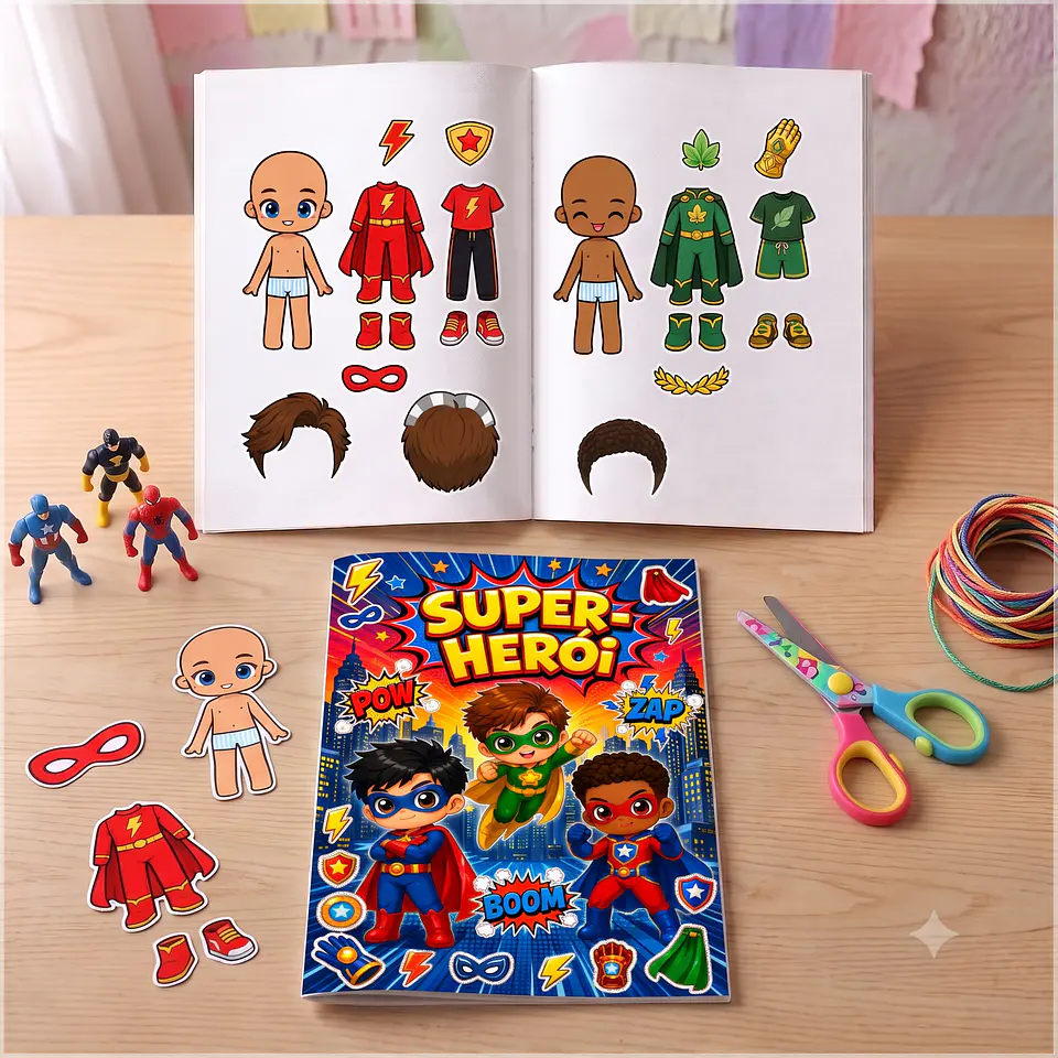 Encadernação - Livro Interativo Super Herói 1