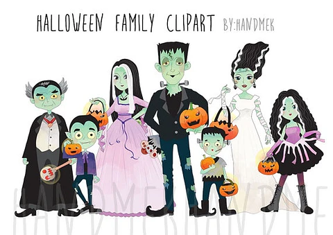 Kit Digital Halloween Family 15