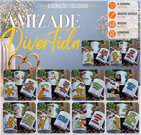 Sublimação - Canecas Amizade Divertida