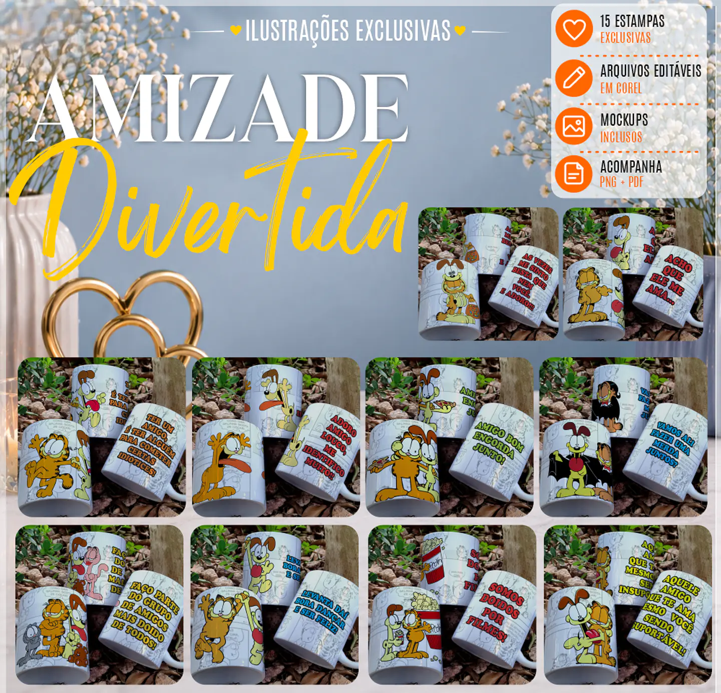 Sublimação - Canecas Amizade Divertida 1