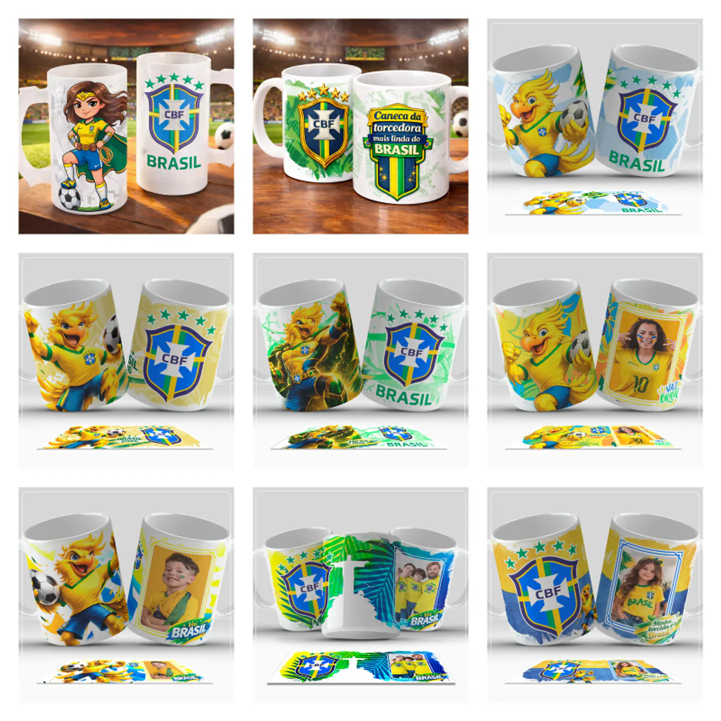 Sublimação - Canecas Brasil Copa do Mundo 206 1