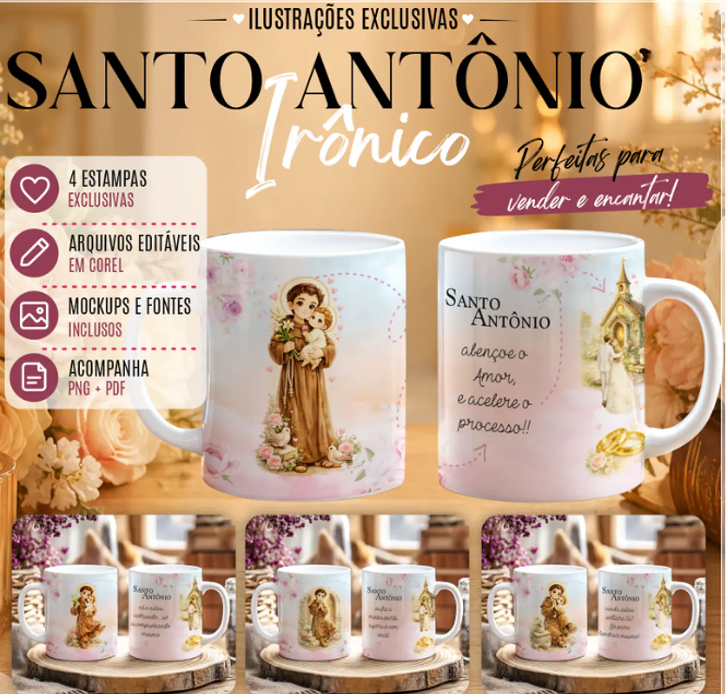 Sublimação - Canecas Santo Antônio Irônico 1
