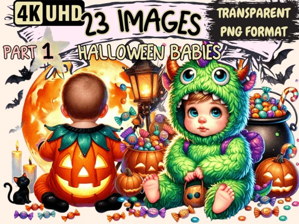 Kit Digital Halloween Babies Clipart P1 10 1