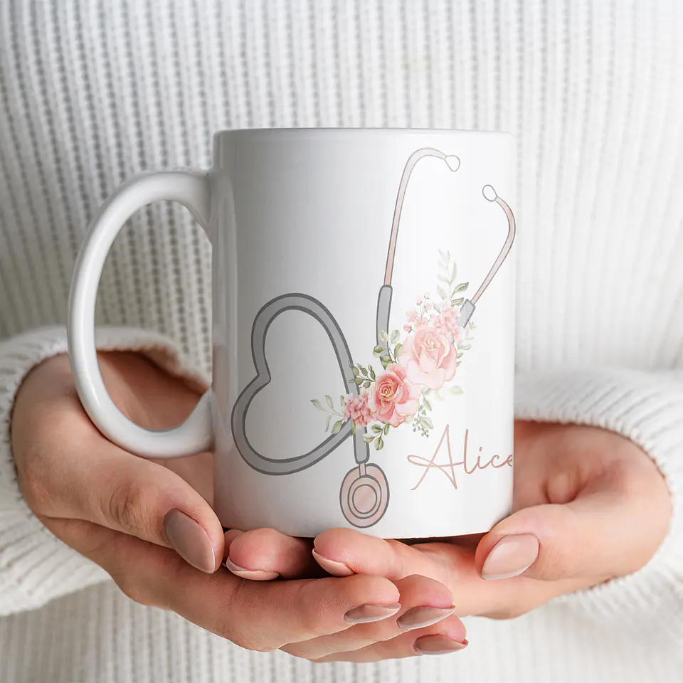 Sublimação - Caneca Medica Floral 1