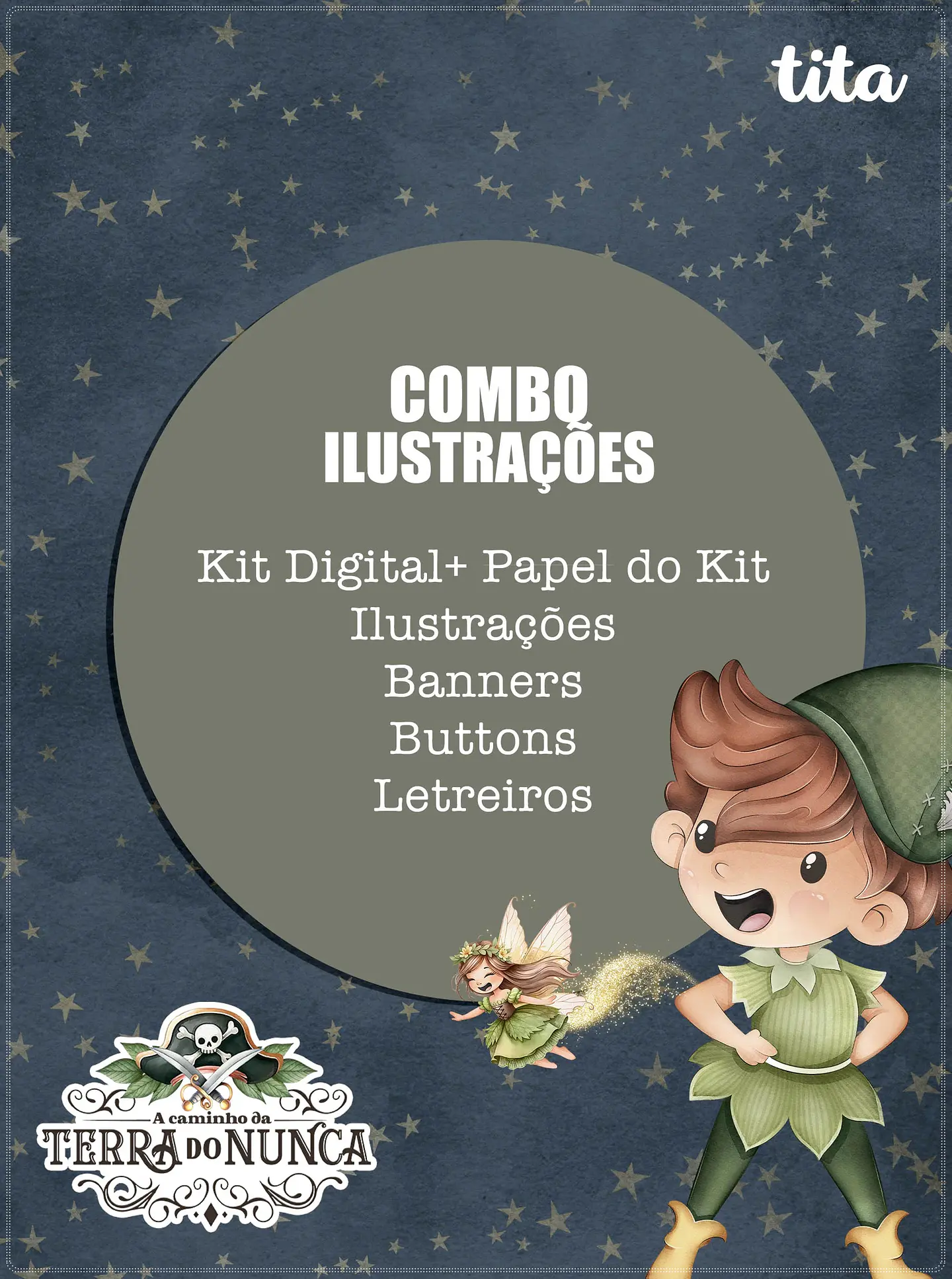 Kit Digital Peter Pan Terra do Nunca Ilustrações 252 1