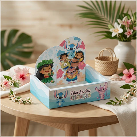 Arquivo de Corte - Caixa Cenario Lilo & Stitch
