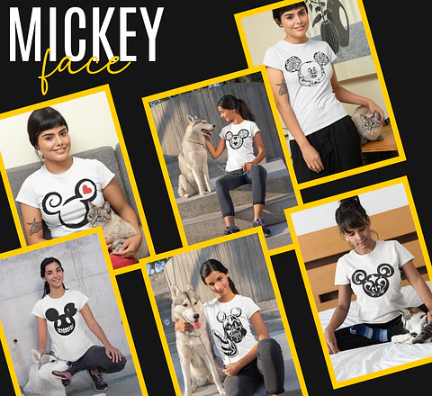 Sublimação - Camisas Mickey Faces