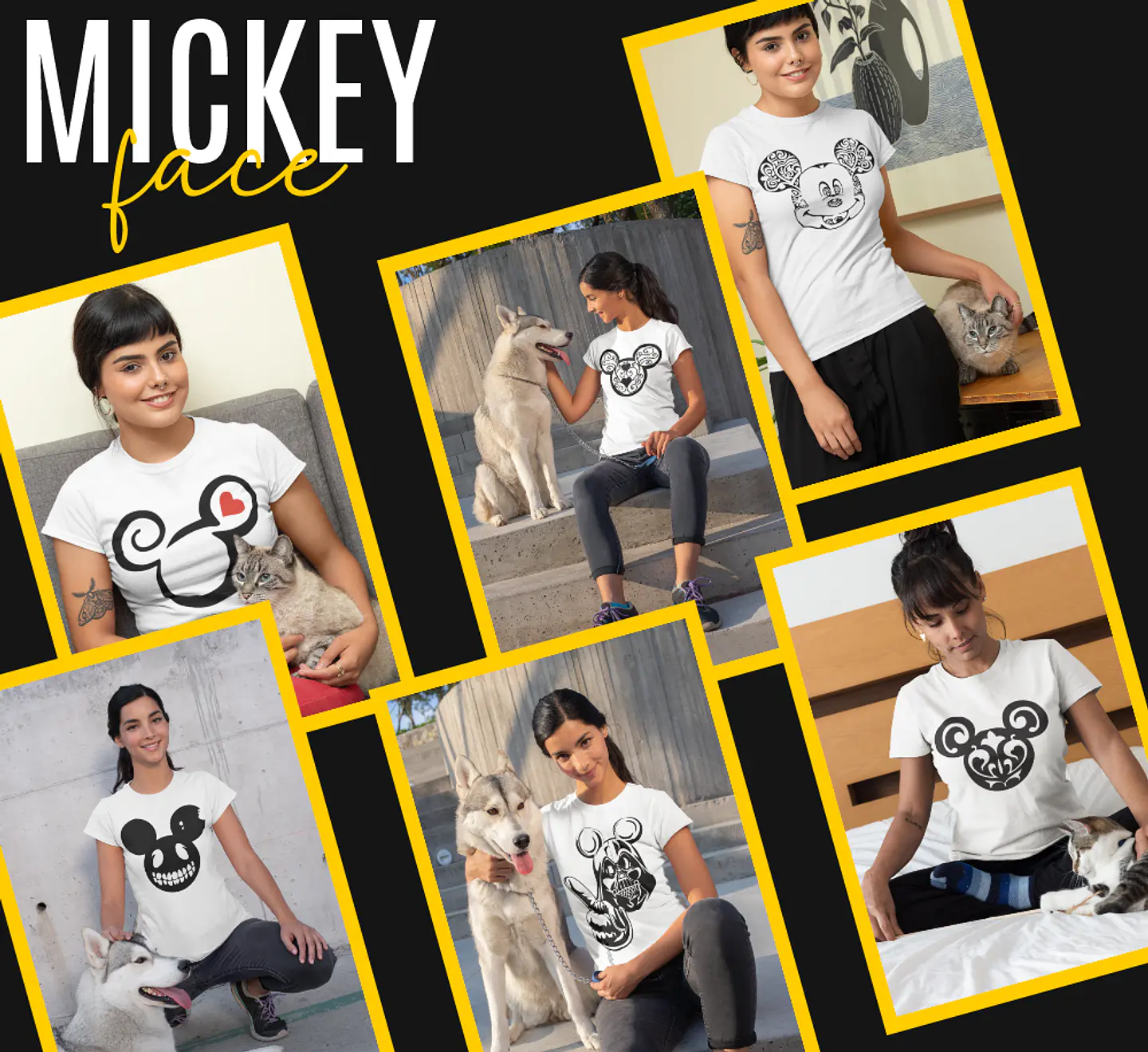 Sublimação - Camisas Mickey Faces 1