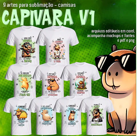 Sublimação - Camisas Capivaras Debochadas