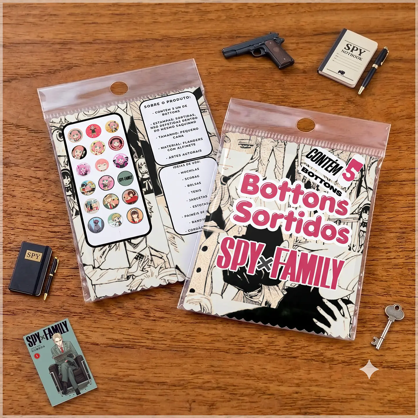 Arquivo de Corte - Bottons Spy Family 1