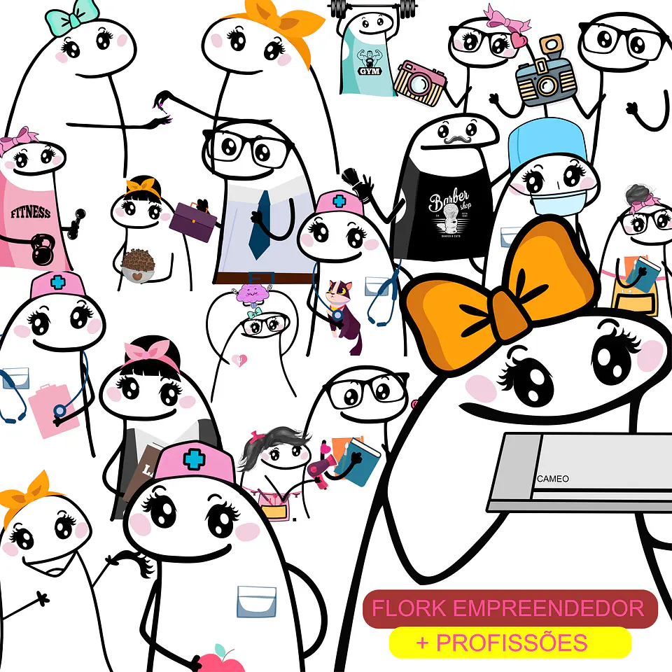 Kit Digital Flork Profissões 21 1
