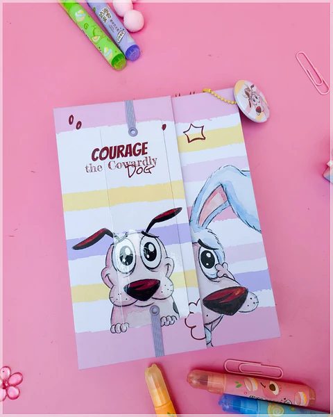 Encadernação - Bloquinho Embutido Coragem o Cão Covarde