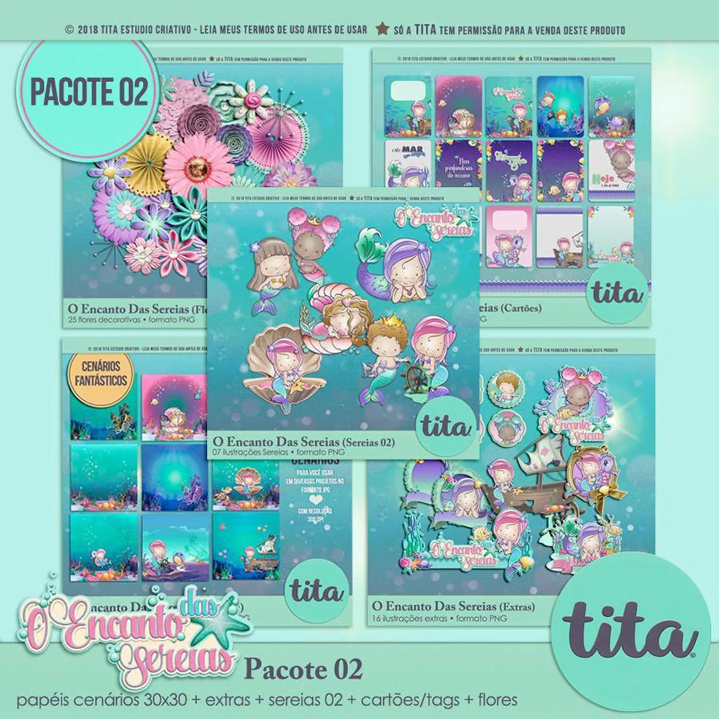 Kit Digital O Encanto das Sereias 208 1