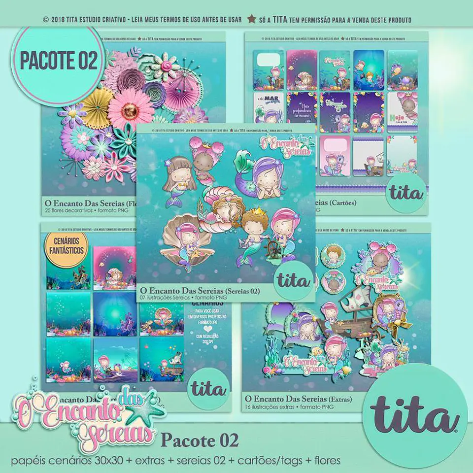 Kit Digital O Encanto das Sereias 208 1