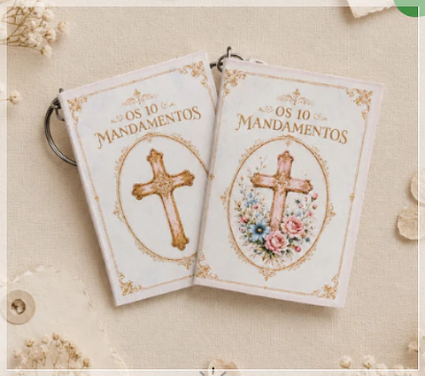 Encadernação - Mini Livro 10 Mandamentos
